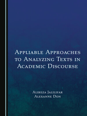 cover image of Appliable Approaches to Analyzing Texts in Academic Discourse